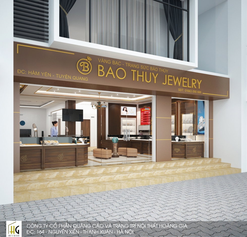 Hình ảnh thiết kế mặt tiền cửa hàng jewelry